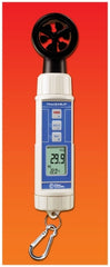 Fisher Scientific Digital Anemometer / Thermometer Fisherbrand™ Traceable® Fahrenheit / Celsius 32° to 122°F (0° to 50°C) Internal Sensor Handheld Battery Operated