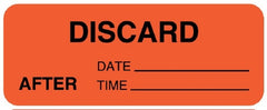 United Ad Label Pre-Printed Label PDC® Auxiliary Label Red Paper DISCARD AFTER DATE_____TIME_____ Quality Control Label 7/8 X 2-1/4 Inch - M-978110-1666 - Each