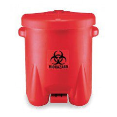 VWR International Medical Waste Receptacle 14 gal. Round Red HDPE Step On - M-978210-3514 - Each