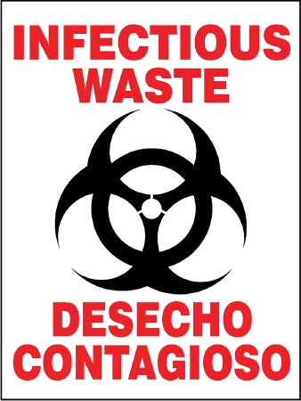 Medical Safety Systems Door / Wall Sign Caution Infectious Waste - M-978217-2153 - Each
