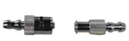 Anesthesia Associates Connector Set Male and Female Luer lock X 3/16 Inch Hose Barbs, Chrome Plated Brass