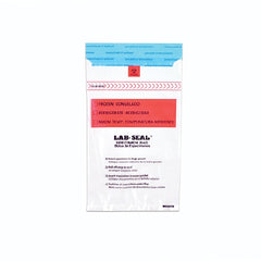 Elkay Plastics Specimen Transport Bag with Document Pouch Lab-Seal® Tamper-Evident 6 X 10 Inch LDPE Adhesive Closure Biohazard Symbol / Storage Instructions NonSterile
