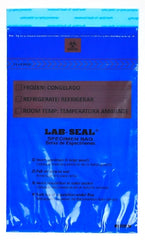 Elkay Plastics Specimen Transport Bag with Document Pouch Lab-Seal® Tamper-Evident 6 X 10 Inch LDPE Adhesive Closure Biohazard Symbol / Storage Instructions NonSterile