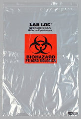 Elkay Plastics Specimen Transport Bag with Document Pouch Lab-Loc® 14 X 20 Inch LDPE Zip Closure Biohazard Symbol NonSterile