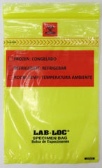 Elkay Plastics Specimen Transport Bag with Document Pouch Lab-Loc® 6 X 9 Inch LDPE Zip Closure Biohazard Symbol / Storage Instructions NonSterile