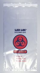 Elkay Plastics Specimen Transport Bag with Document Pouch Tamper-Evident 15 X 17 Inch LDPE Adhesive Closure Biohazard Symbol / Storage Instructions NonSterile