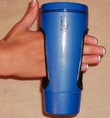 Patterson Medical Supply Drinking Mug Easy Grip 16 oz. Blue Polycarbonate Reusable