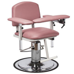 Clinton Industries Blood Drawing Chair H Series Single Adjustable Flip Up Armrest Black