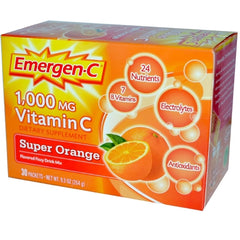 Glaxo Smith Kline Oral Supplement Emergen-C® Super Orange Flavor Powder 0.3 oz. Individual Packet