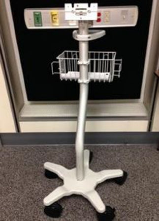 Allied Healthcare Mobile Stand Without Basin Five Leg Base 49 Inch 16 X 24 Inch