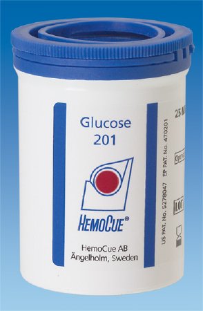 Hemocue Microcuvette HemoCue® Glucose 201 Diabetes Management Blood Glucose For HemoCue® Glucose 201 Blood Glucose Analyzer 100 Tests 5 µL Sample Size