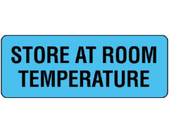 Shamrock Scientific Pre-Printed Label Shamrock Auxiliary Label Blue Litho Paper STORE AT ROOM TEMPERATURE Black Temperature Control 3/4 X 2 Inch - M-979135-1848 - Each