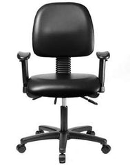 Fisher Scientific Task Chair Fisherbrand™ Black Adjustable Arms Vinyl