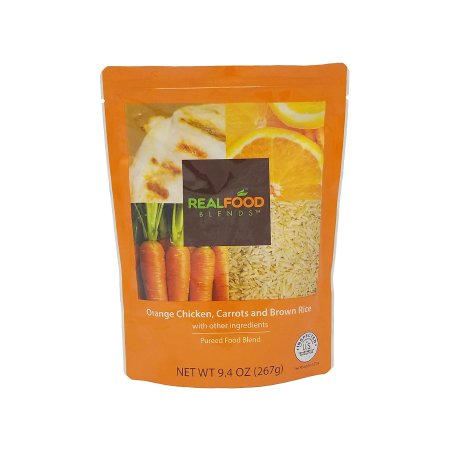 Real Food Blends Tube Feeding Formula Real Food Blends™ 9.4 oz. Pouch Ready to Use Orange Chicken / Carrots / Brown Rice Adult / Child