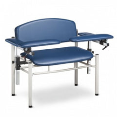 Clinton Industries Blood Drawing Chair SC Series Extra Wide Double Adjustable Flip Up Armrests Black - M-979990-3645 - Each