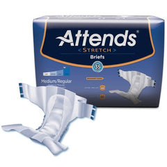 Attends Healthcare Products Unisex Adult Incontinence Brief Attends® Stretch Medium / Regular Disposable Heavy Absorbency - M-980213-4715 - Bag of 24