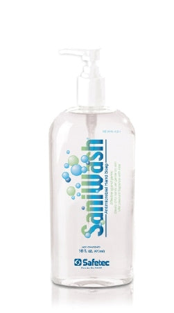 Safetec of America Antimicrobial Soap SaniWash® Liquid 16 oz. Pump Bottle Scented