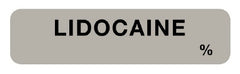 United Ad Label Drug Label UAL™ Anesthesia Label Lidocaine % Gray 5/16 X 1-1/4 Inch - M-981183-4370 - Each