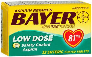 Bayer Pain Relief Bayer® 81 mg Strength Aspirin Tablet 32 per Bottle