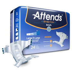 Attends Healthcare Products Unisex Adult Incontinence Brief Attends® Stretch Large / X-Large Disposable Heavy Absorbency - M-981738-3879 - Bag of 24