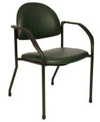 The Brewer Company Side Chair Ivory Fixed Armrests Vinyl