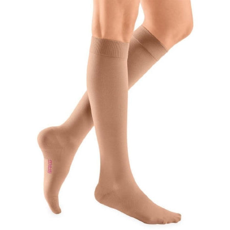 Mediusa Compression Stocking mediven plus Knee High Size 4 Beige Closed Toe