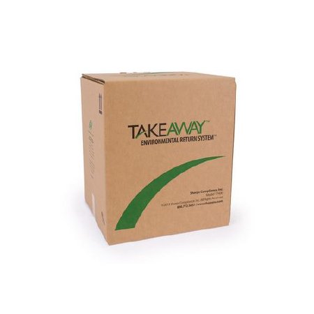 Sharps Compliance Mailback Medication Return Container TakeAway® Recovery System 40 Gallon, 21-3/4 W X 20 L X 25-3/4 H Inch, Cardboard