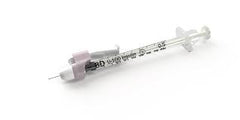 Becton Dickinson Insulin Syringe with Needle SafetyGlide™ 0.3 mL 31 Gauge 15/64 Inch Attached Needle Sliding Safety Needle