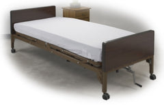 Drive Medical Bed Sheet Fitted 36 X 84 X 8 Inch White Cotton / Polyester Reusable