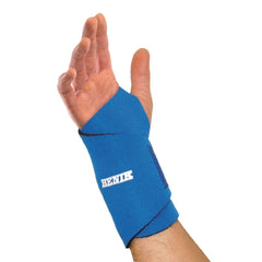 Patterson Medical Supply Wrist Support Benik W-203 Wraparound Neoprene / Terry Cloth Left or Right Hand Blue One Size Fits Most