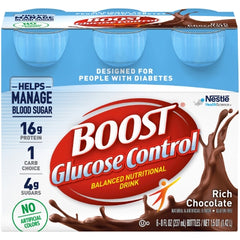Nestle Healthcare Nutrition Oral Supplement Boost Glucose Control® Rich Chocolate Flavor Ready to Use 8 oz. Bottle