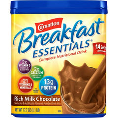 Nestle Healthcare Nutrition Oral Supplement Carnation® Breakfast Essentials® Rich Milk Chocolate Flavor Powder 17.7 oz. Canister