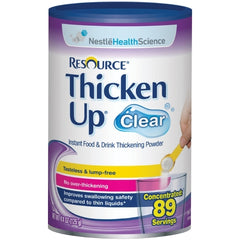 Nestle Healthcare Nutrition Food and Beverage Thickener Resource® Thickenup® Clear 4.4 oz. Canister Unflavored Powder Consistency Varies By Preparation