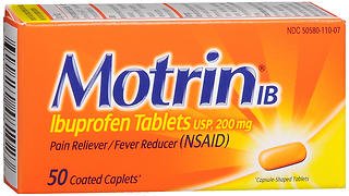 Johnson & Johnson Consumer Pain Relief Motrin® IB 200 mg Strength Ibuprofen Tablet 50 per Bottle