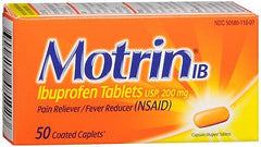 Johnson & Johnson Consumer Pain Relief Motrin® IB 200 mg Strength Ibuprofen Tablet 50 per Bottle