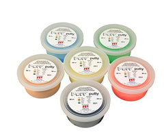 Therapy Putty Set Puff LiTE 2X-Soft / X-Soft / Soft / Medium / Firm / X-Firm 6 X 3 oz.