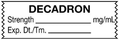 United Ad Label Drug Label UAL™ Anesthesia Label Decadron Strength_mg/mL Exp Dt Tm_ White 1/2 X 1-1/2 Inch - M-984305-3937 - Roll of 1