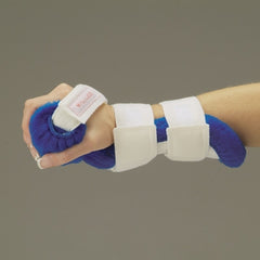 DeRoyal Resting Hand Splint Pucci® Eze Fleece Right Hand Blue / White One Size Fits Most