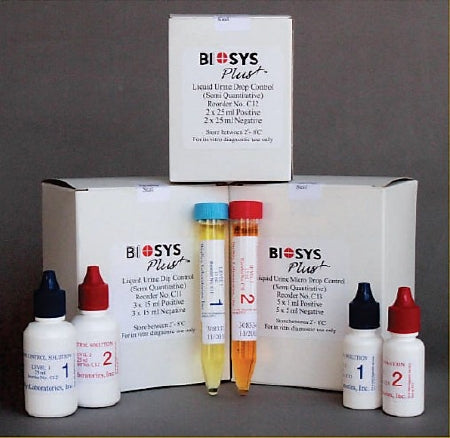 Biosys Labs Urinalysis Control Kit Biosys Plus™ Mini Drop Multiple Analytes 2 Levels 5 X 2 X 5 mL