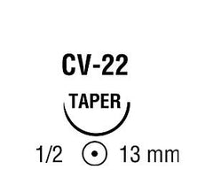 Suture with Needle Maxon CV Absorbable Uncoated Green Suture Monofilament Polyglyconate Size 5 - 0 30 Inch Suture Double-Armed 13 mm Length 1/2 Circle Taper Point Needle