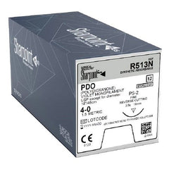Surgical Specialties Suture with Needle Surgical Specialties™ Absorbable Uncoated Violet Suture Monofilament PDO (Polydioxanone) Size 4 - 0 18 Inch Suture 1-Needle 19 mm Length 3/8 Circle Precision Reverse Cutting Needle
