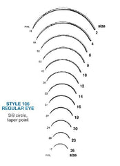 Suture Needle Style 106 3/8 Circle Taper Point Needle Eye Type Size 18 Needle