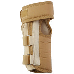 Patterson Medical Supply Wrist Brace Rolyan® D-Ring™ with MCP Support Aluminum / Polyester / Cotton / Foam / Polyester Left Hand Beige Small