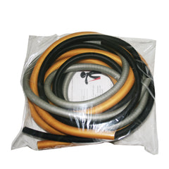 Fabrication Enterprises Exercise Resistance Tubing Set CanDo® Black / Silver / Gold 6 Foot Length X-Heavy to 3X-Heavy Resistance