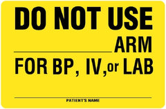 United Ad Label Pre-Printed Label Auxiliary Label Yellow Fluorescent Paper DO NOT USE FLURSNT Safety and Instructional 2-5/8 X 4 Inch - M-986444-2256 - Roll of 1