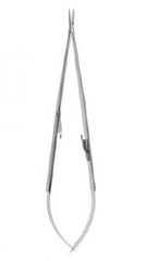V. Mueller Micro Needle Holder Delicate Touch™ 9-1/2 Inch Length Straight Dust Teeth Jaws Flat Spring Handle - M-986470-3425 - Each