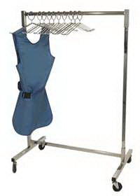 Alimed Mobile Apron Valet Rack Almond