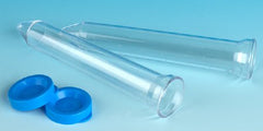 Globe Scientific Urinalysis Tube Conical Bottom Plain 21 X 105 mm 12 mL Blue Snap Cap Polystyrene Tube
