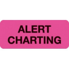 First Healthcare Products Pre-Printed Label Allergy Alert Pink Paper ALERT CHARTING Black Alert Label 15/16 X 2-1/4 Inch - M-986880-1291 - Roll of 1