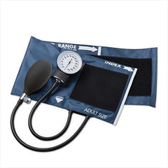 Fabrication Enterprises Aneroid Sphygmomanometer with Cuff 2-Tube Pocket Size Hand Held Adult Large Cuff